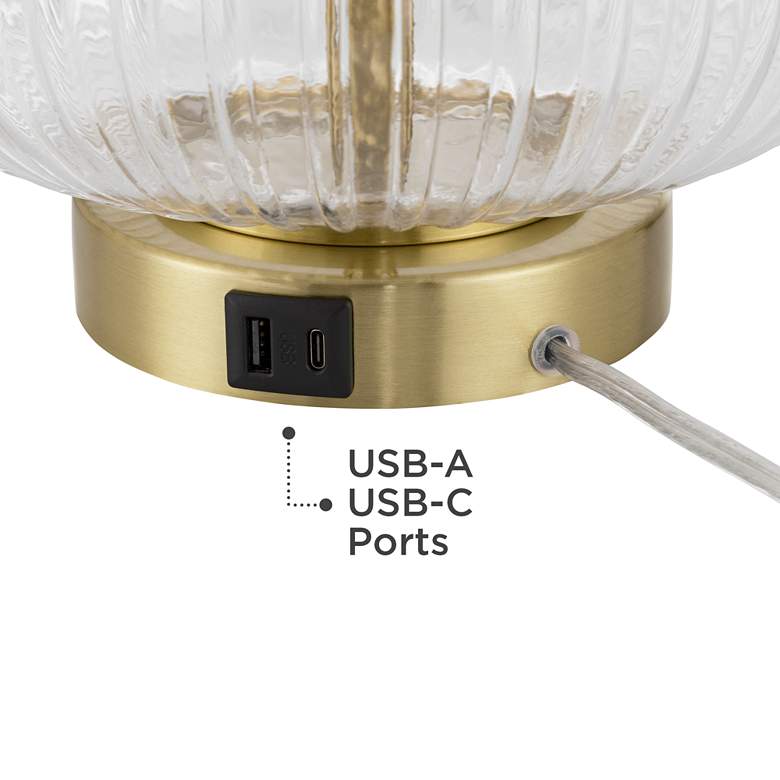 Image 6 Darrah 19" High Clear Glass Table Lamp more views