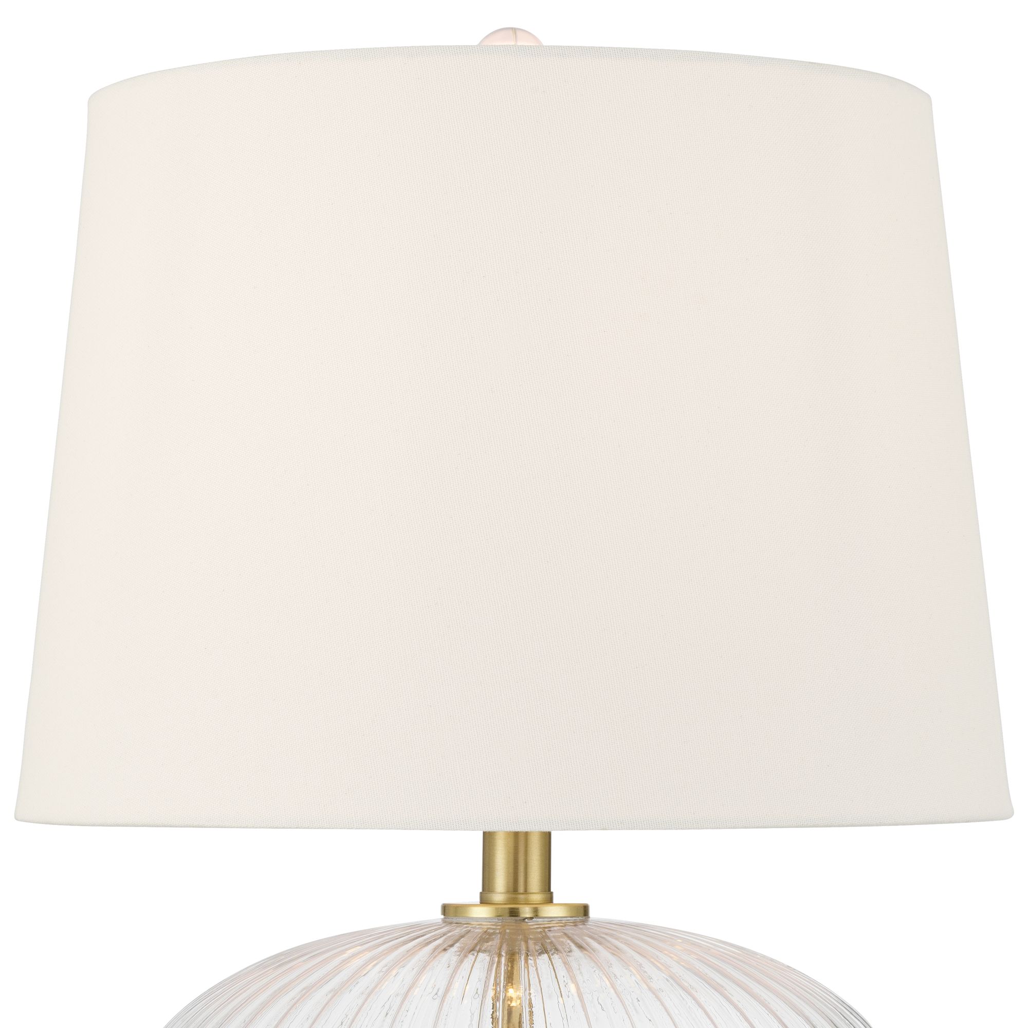 Image 4 Darrah 20" High Clear Fluted Glass Table Lamp more views