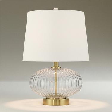 Darrah 20" High Clear Glass Table Lamp