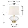 Darrah 20" High Clear Glass Table Lamp in scene