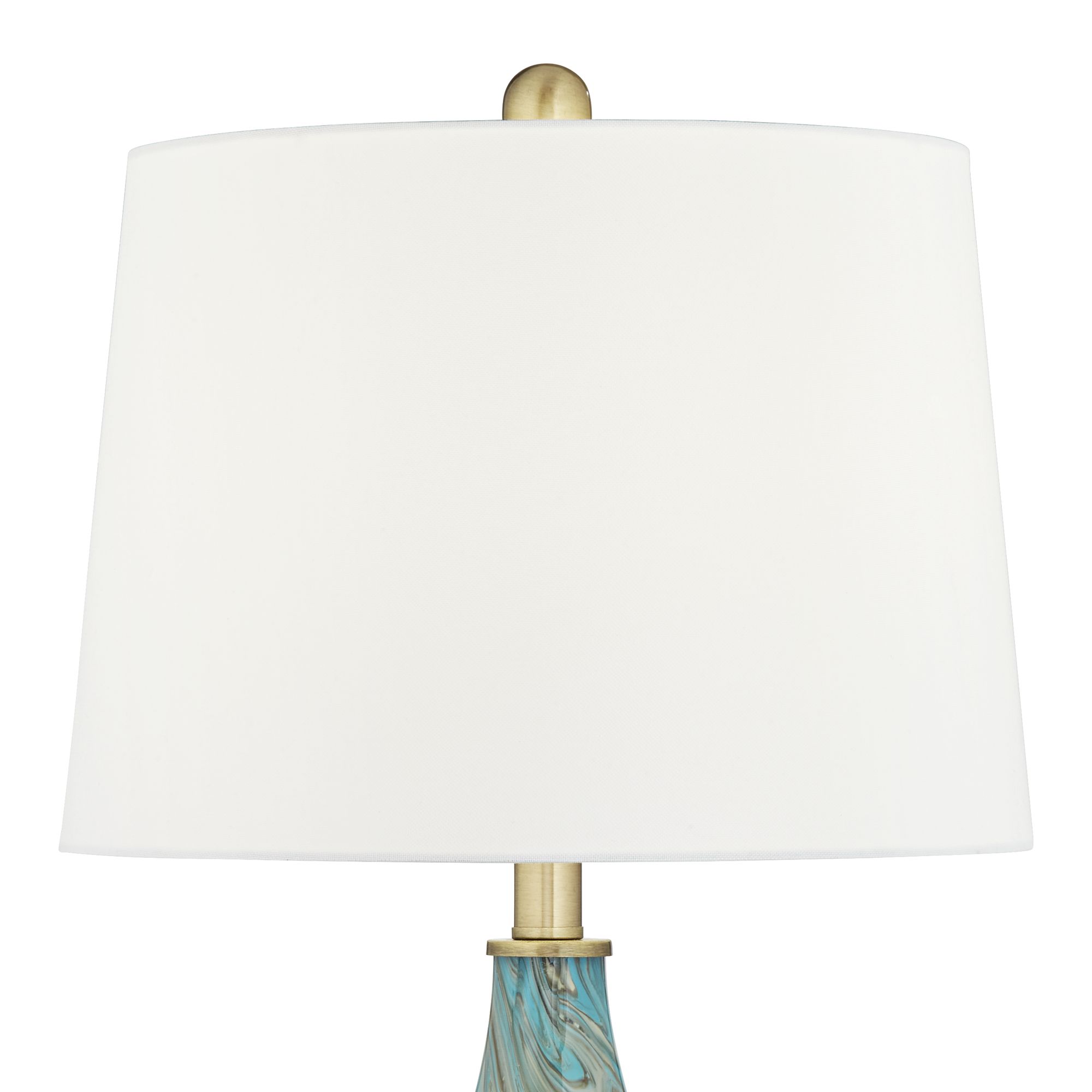 Darren Blue Swirl Modern Art Glass Table Lamp 359C1 Lamps Plus