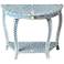 Darrieux 37 1/2" Wide Blue Bone Inlay Demilune Console Table