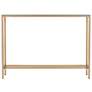 Darrin 36" Wide Mirrored Gold Iron Narrow Console Table