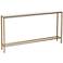Darrin 56" Wide Mirrored Gold Iron Narrow Console Table