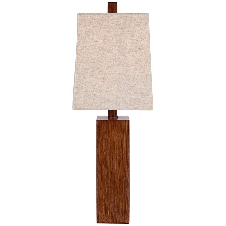 Darryl Wood Finish Rectangular Table Lamps Set of 2 more views