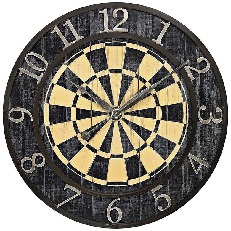 Image 1 Dart Board 24 inch Round Wall Clock