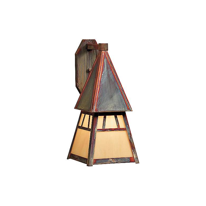 Image 1 Dartmouth 16 3/4 inchH Dual Pyramid Copper Outdoor Wall Light