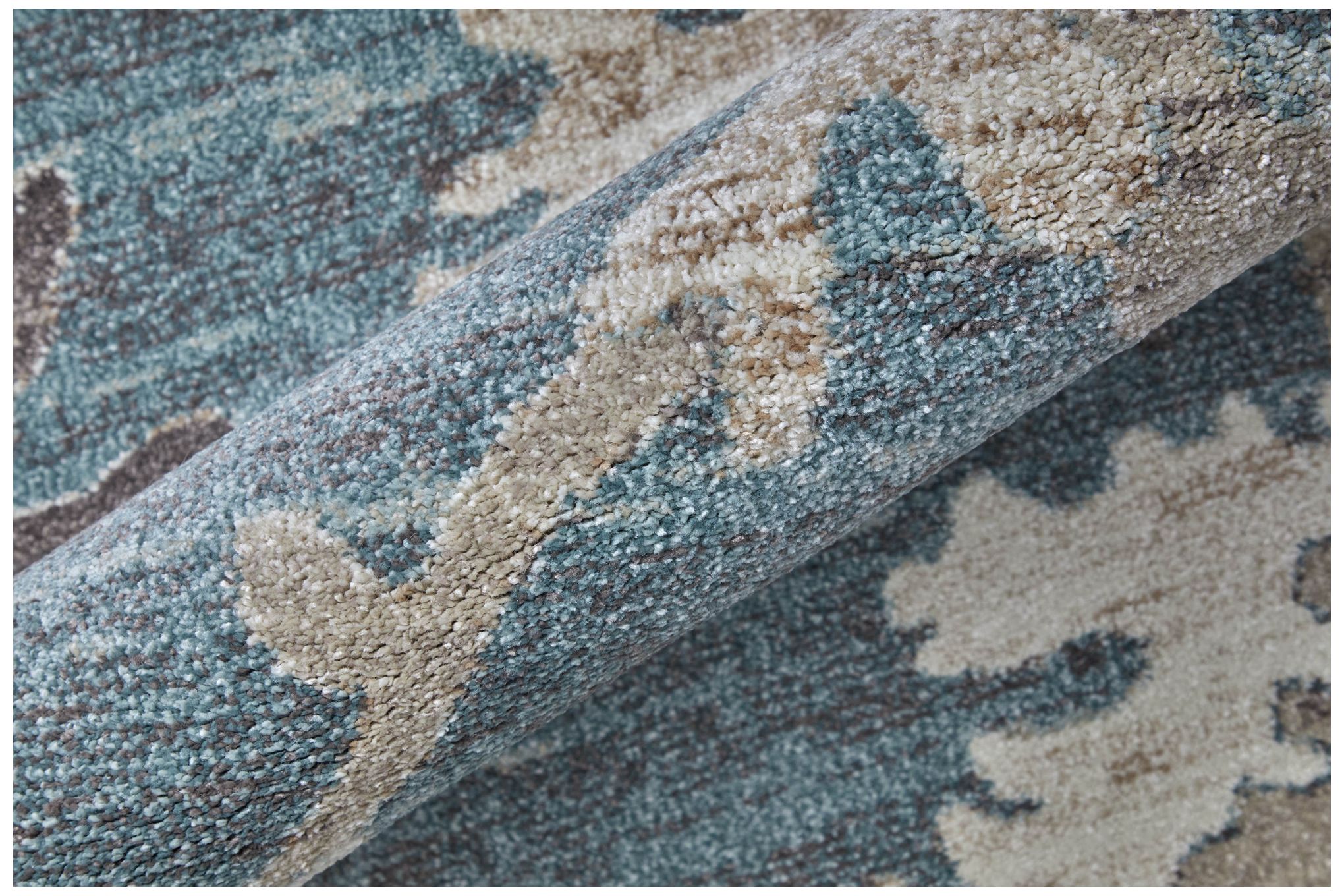 Image 5 Dartmouth Abstract Indoor Blue Area Rug 39QMF 5' x 7'-6" more views