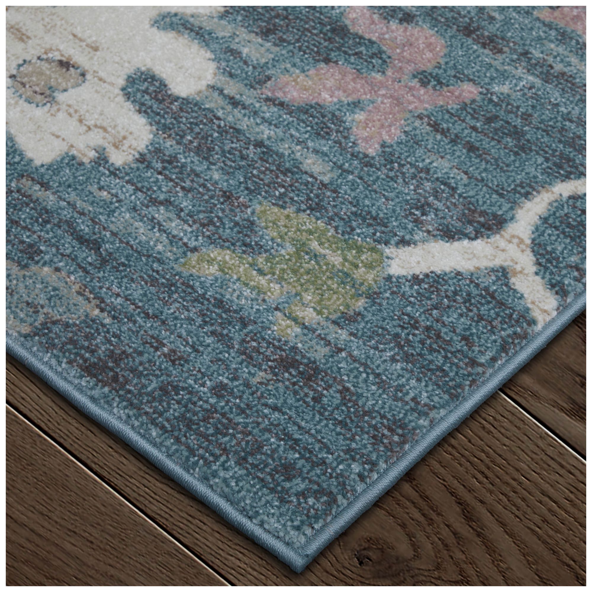 Image 4 Dartmouth Abstract Indoor Blue Area Rug 39QMF 6'-4" x 9'-2" more views