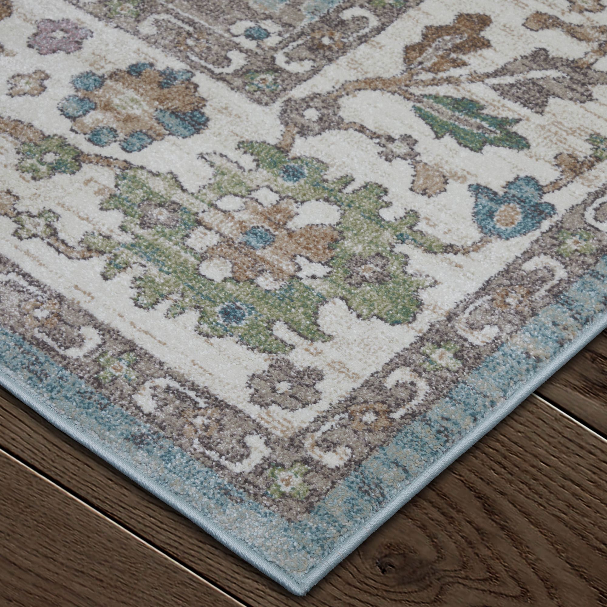 Image 3 Dartmouth Floral & Botanical Indoor Blue Area Rug 39QNF 7'-9" x 10' more views