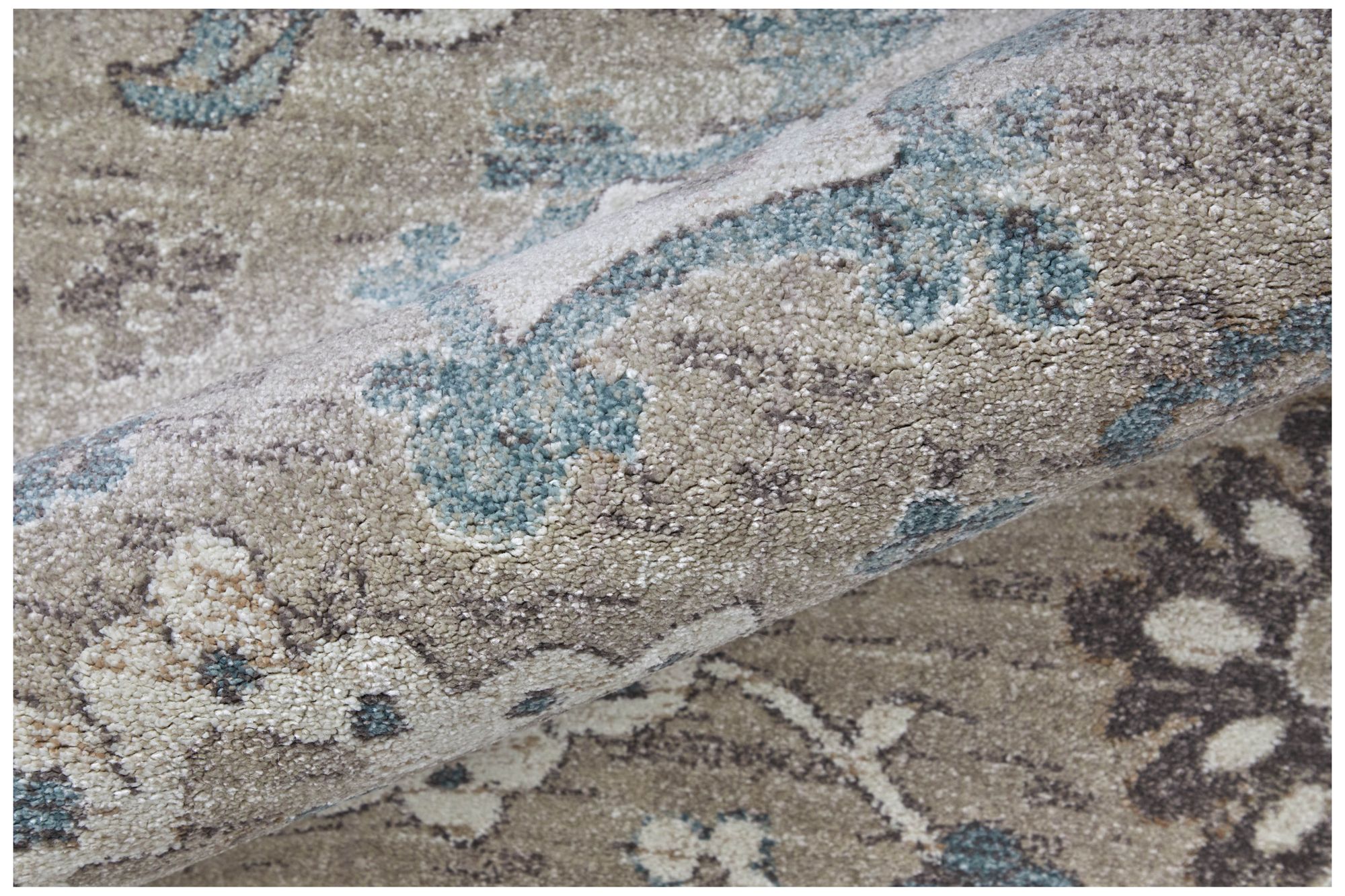 Image 6 Dartmouth Floral & Botanical Indoor Gray Area Rug 39QLF 6'-4" x 9'-2" more views