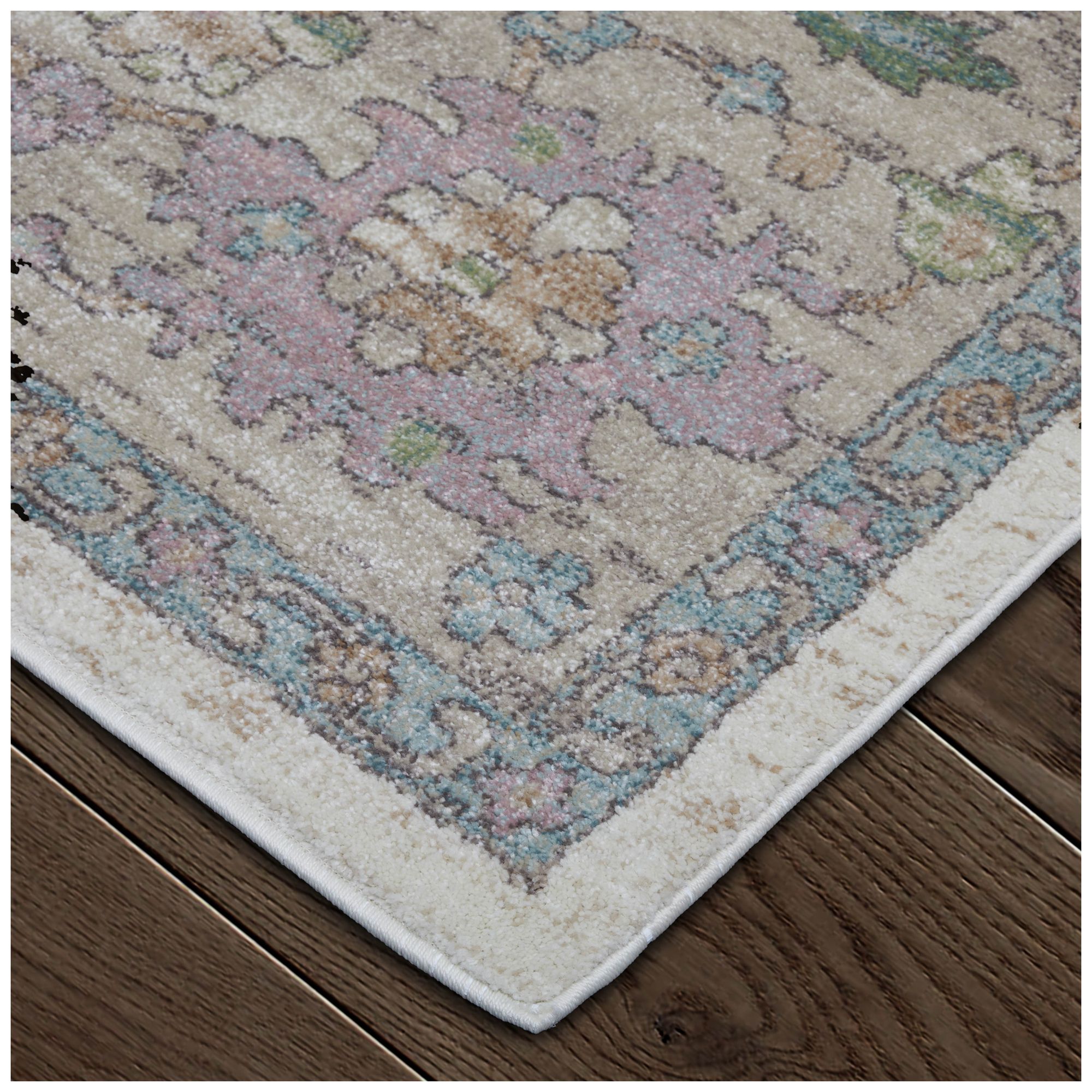 Image 3 Dartmouth Floral & Botanical Indoor Ivory Area Rug 39QJF 6'-4" x 9'-2" more views
