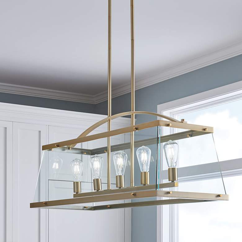 Image 1 Darton 41" Chandelier in Natural Brass