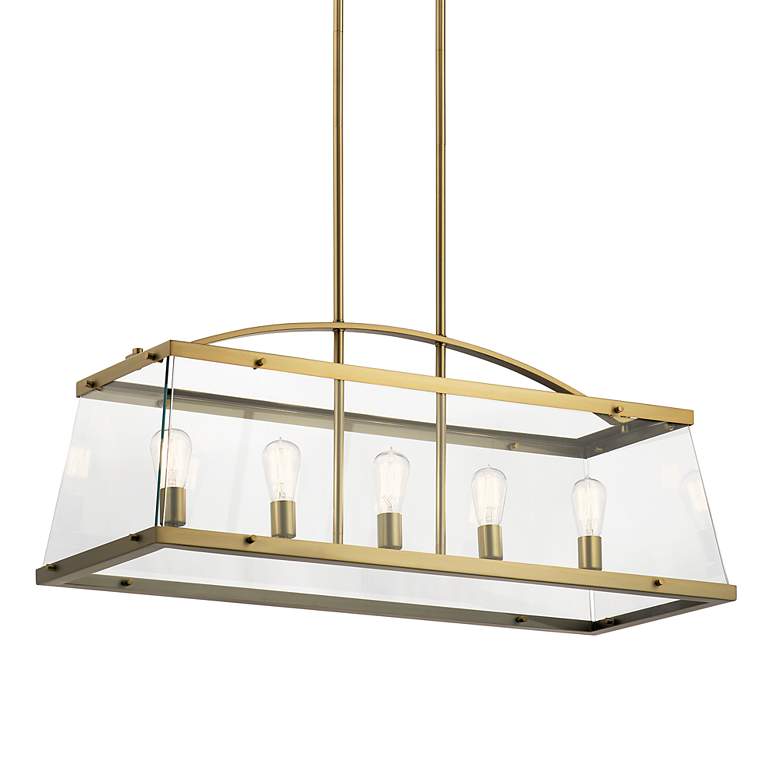 Image 6 Darton 41" Chandelier in Natural Brass more views