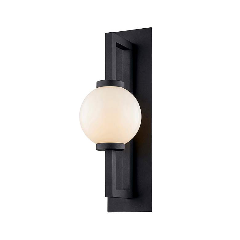 Image 1 Darwin 18 3/4 inch High Textured Black Outdoor Wall Light