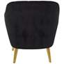 Darwin Black Faux Velvet Fabric Accent Chair