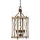 Daryl 16 1/2" Wide Bronze and Wood Entry Pendant Light