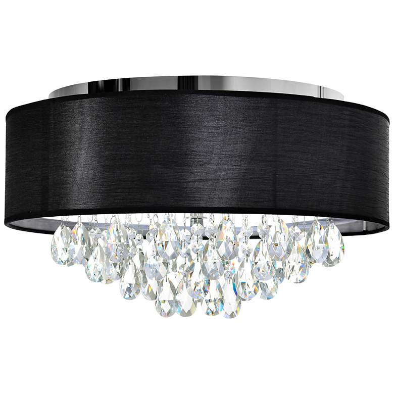 Image 1 Dash 18" Wide Chrome Drum Ceiling Light