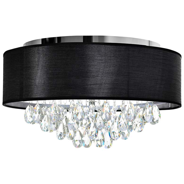 Image 4 Dash 18" Wide Chrome Drum Ceiling Light more views