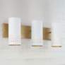 1_Dash 24" Wide Aged Brass and White 3-Light Vanity Bath Light