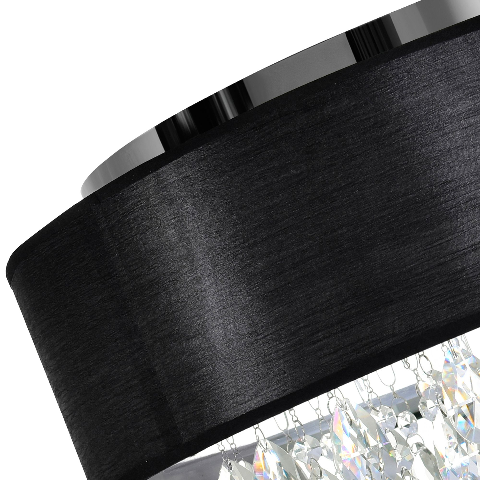 Image 4 Dash 4 Light 18in Chrome Flush Mount with Black Shade more views