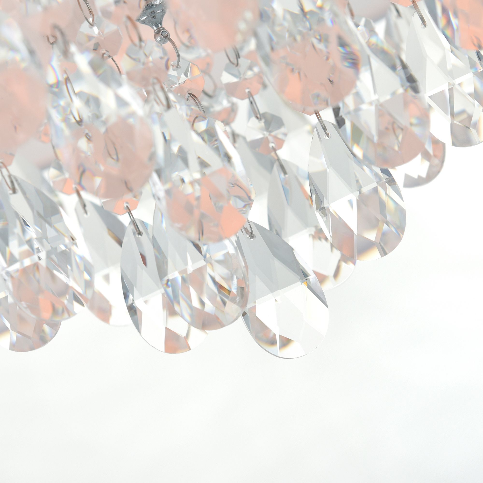 Image 5 Dash 4 Light Drum Shade Chandelier With Chrome Finish more views