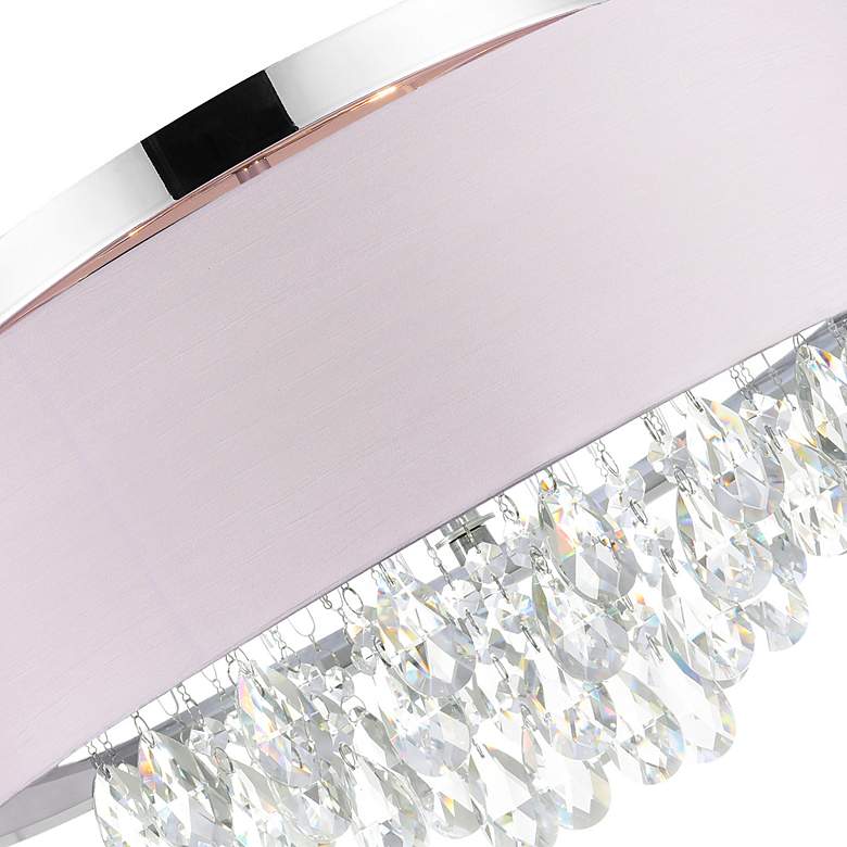 Image 2 Dash 4 Light Drum Shade Flush Mount With Chrome Finish more views