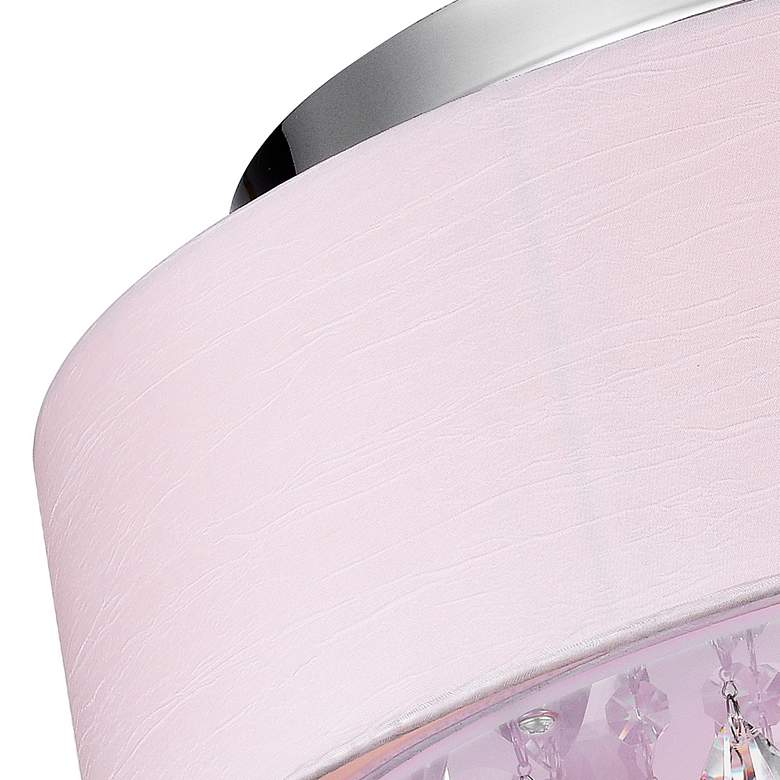 Image 4 Dash 4 Light Drum Shade Flush Mount With Chrome Finish more views