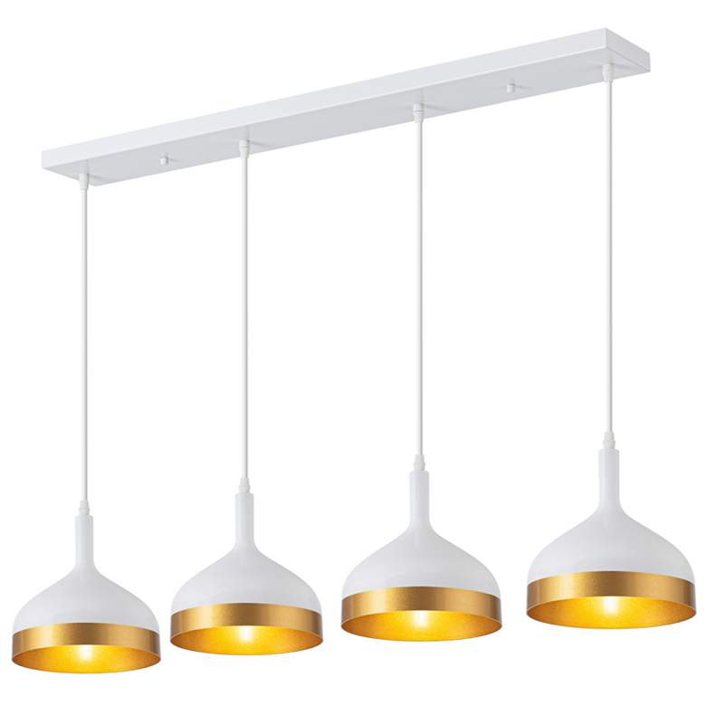 Image 1 Dash Collection 4-Light Island Light, White & Gold