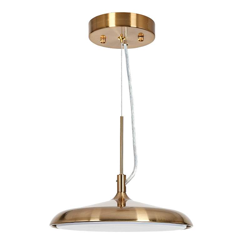 Image 1 Dashaunda 10" Wide Plating Brass Dome LED Mini Pendant