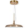1_Dashaunda 10" Wide Plating Brass Dome LED Mini Pendant