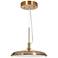 Dashaunda 10" Wide Plating Brass Dome LED Mini Pendant