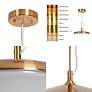 3_Dashaunda 10" Wide Plating Brass Dome LED Mini Pendant more views
