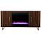Dashton 54" Wide Brown 2-Door Electric Fireplace Console