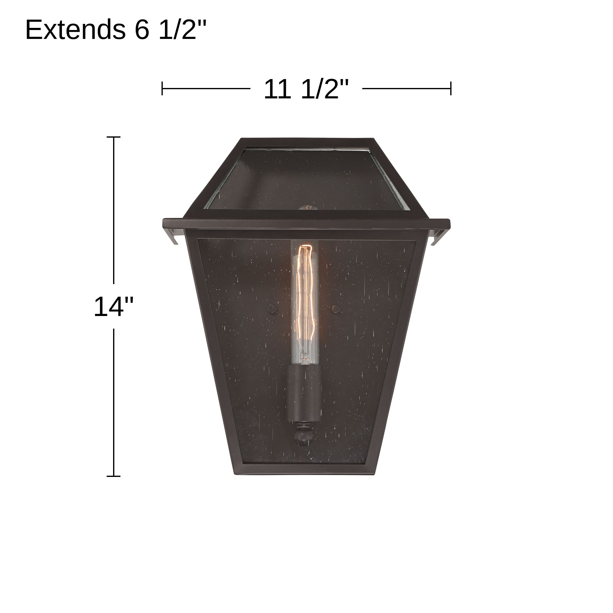 Dashwood 14" High Oil-Rubbed Bronze Transitional Outdoor Wall Light