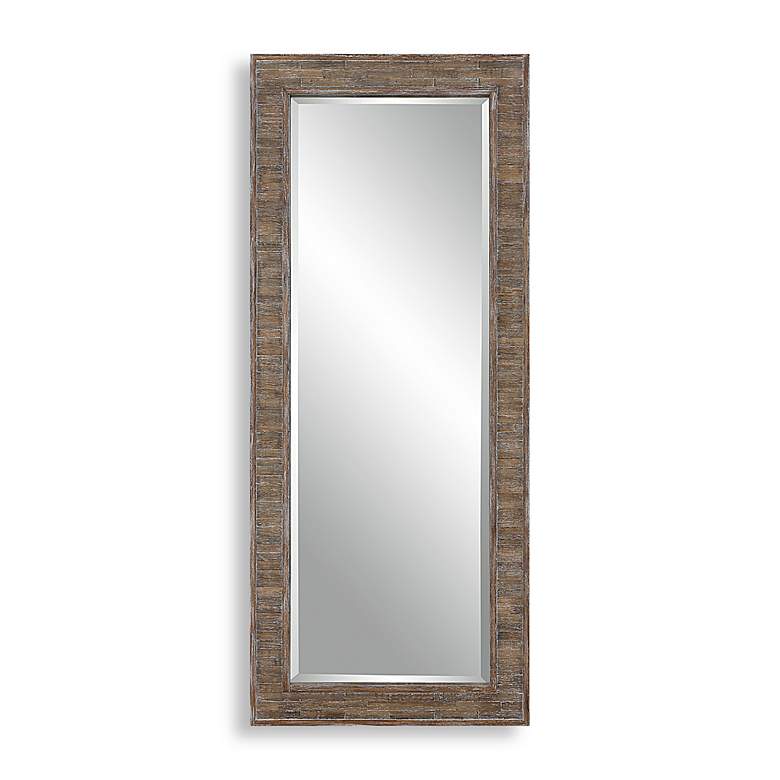 Image 2 Data Weather Pine 27 1/2" x 65 1/2" Wall/Floor Mirror