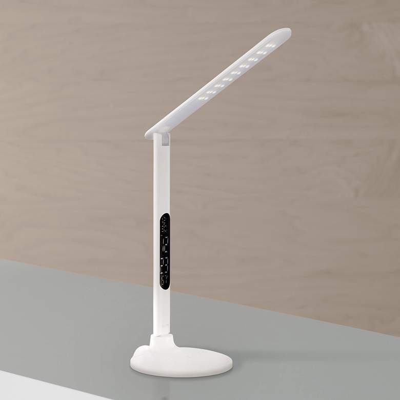 Image 1 Dato II LED Calendar Thermometer White Desk Lamp with USB