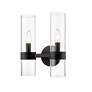 7_Datus 13" High Matte Black Metal 2-Light Wall Sconce more views