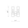Datus 13" High Matte Black Metal 2-Light Wall Sconce in scene