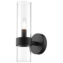 Datus 13" High Matte Black Wall Sconce