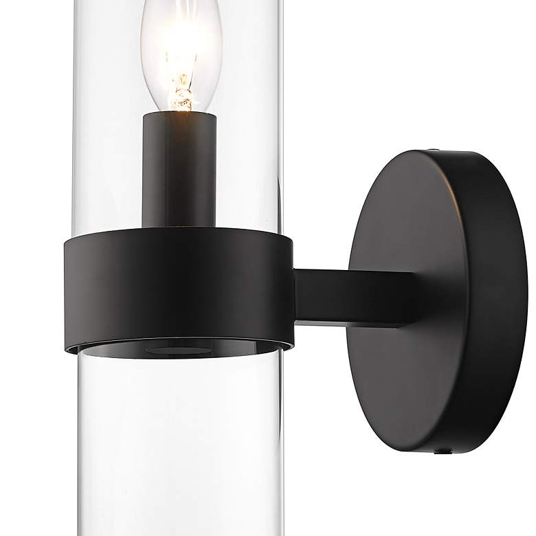 Image 5 Datus 13" High Matte Black Wall Sconce more views