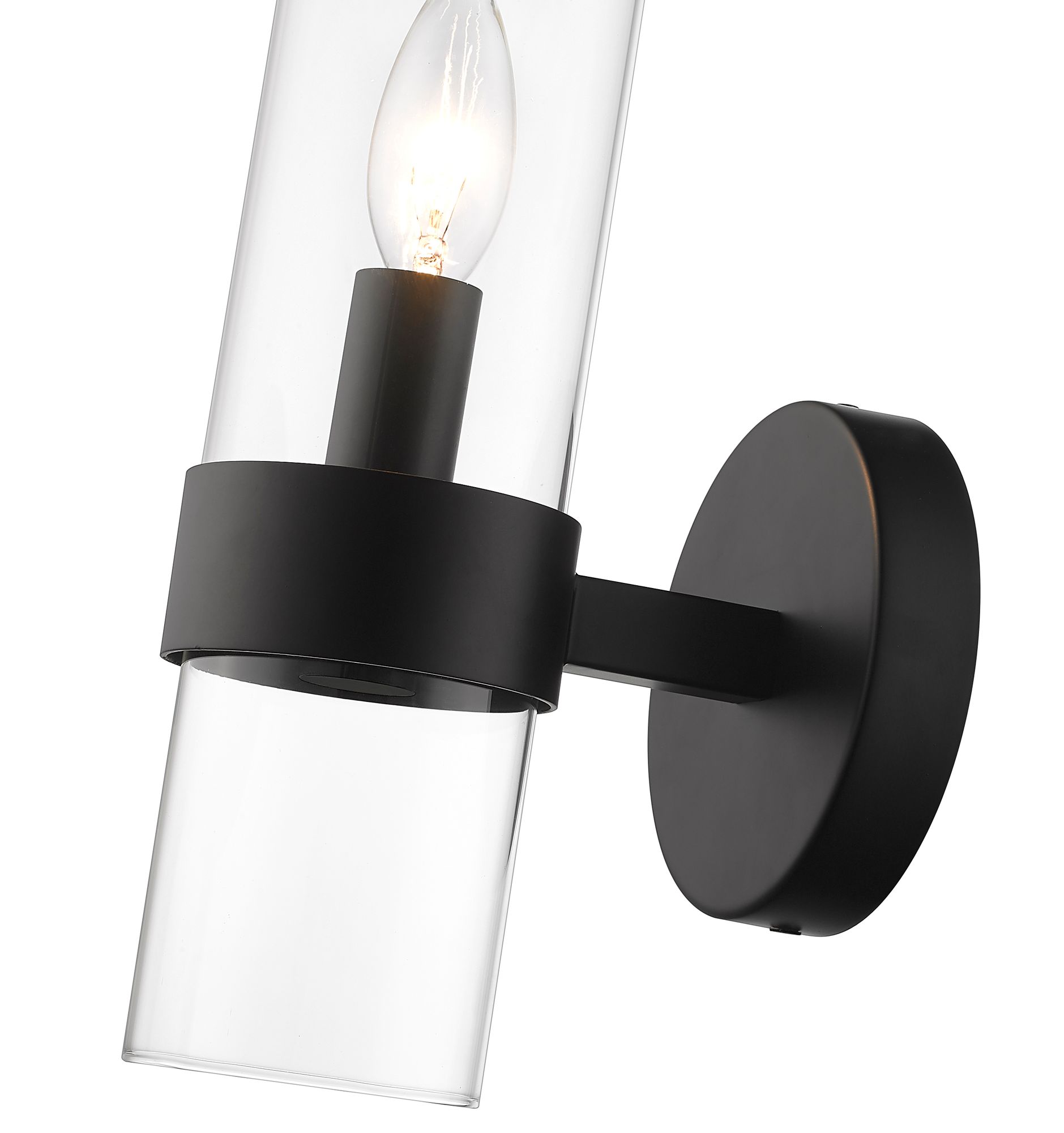 Datus 13" High Matte Black Wall Sconce in scene