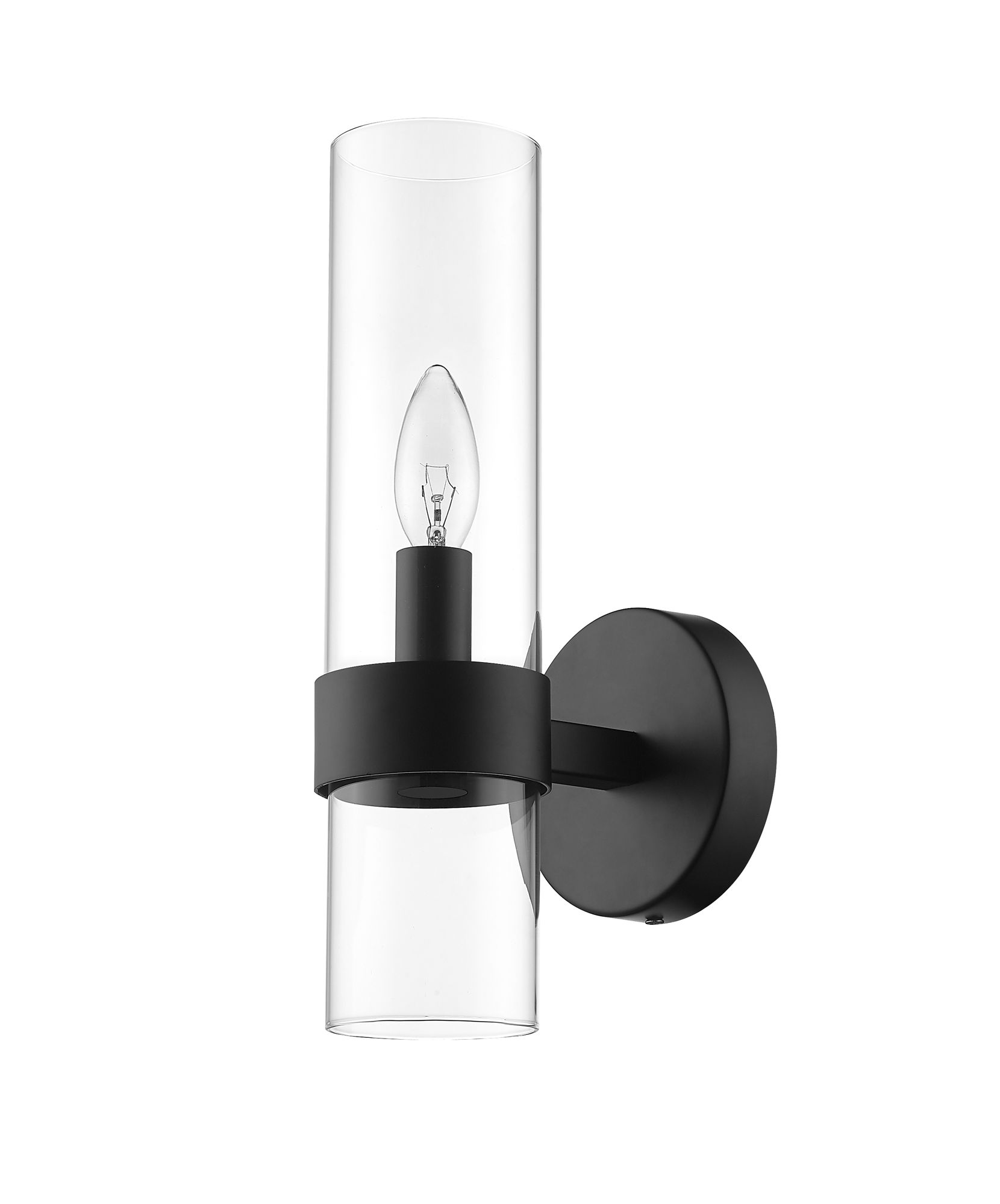 Datus 13" High Matte Black Wall Sconce in scene