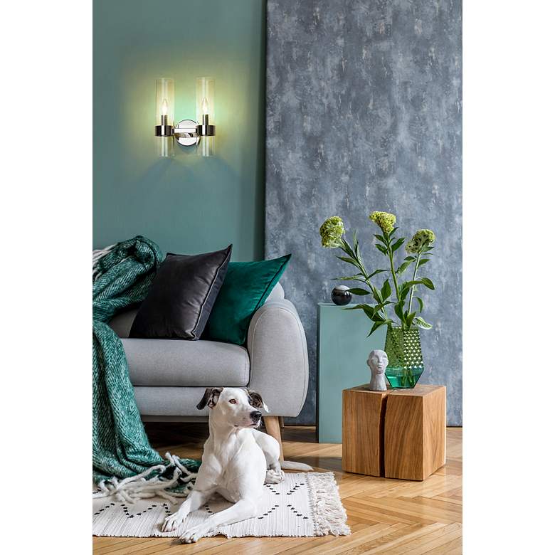 Image 4 Datus 13" High Polished Nickel 2-Light Wall Sconce more views
