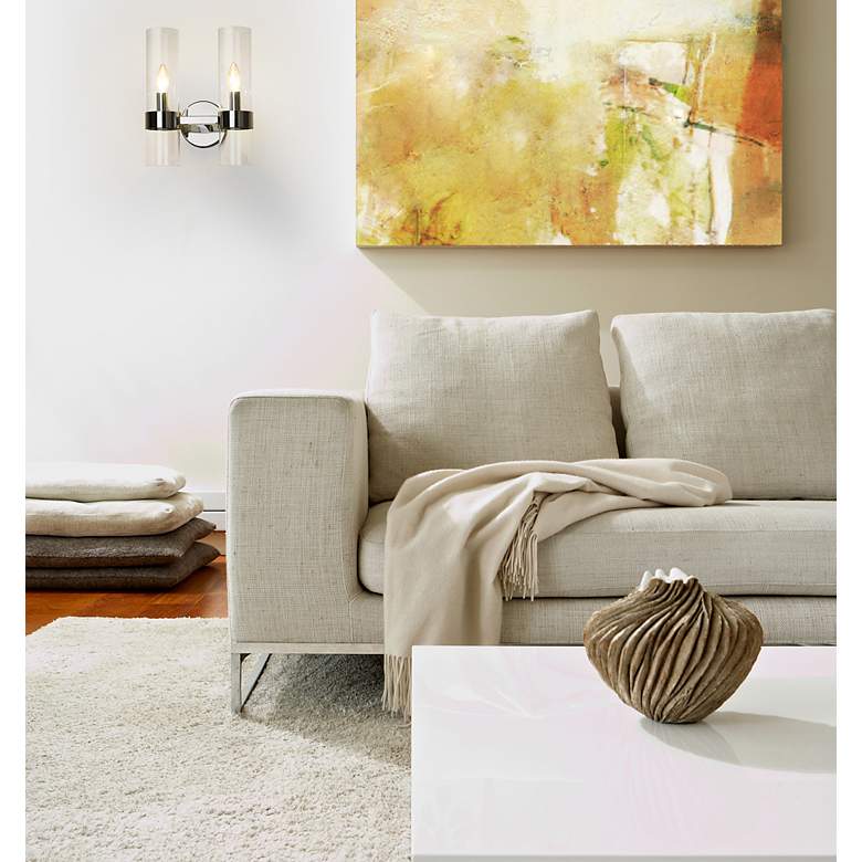 Image 5 Datus 13" High Polished Nickel 2-Light Wall Sconce more views