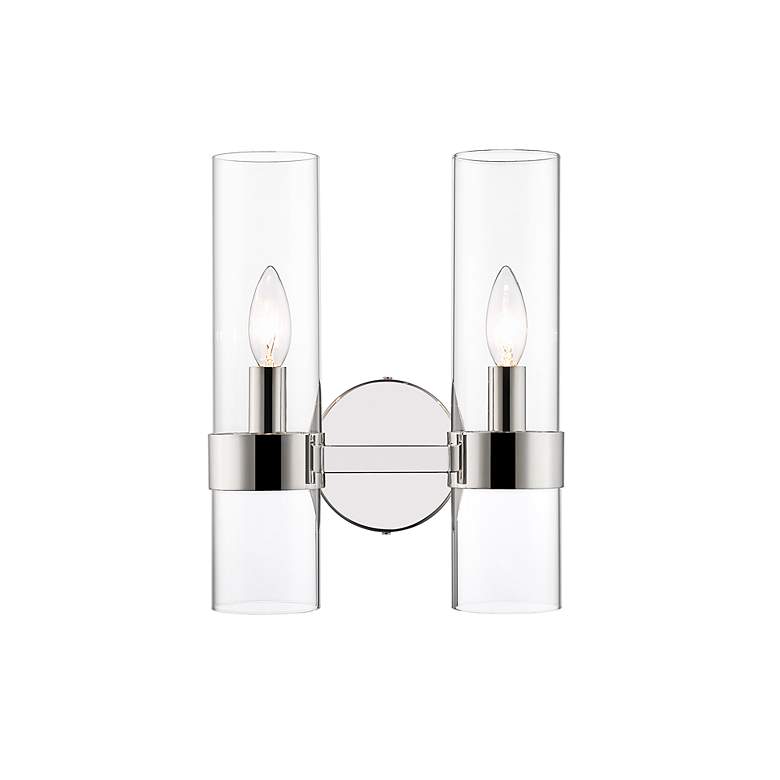 Image 6 Datus 13" High Polished Nickel 2-Light Wall Sconce more views