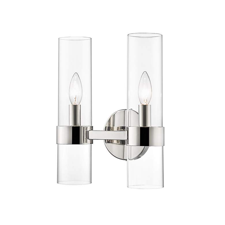 Image 7 Datus 13" High Polished Nickel 2-Light Wall Sconce more views