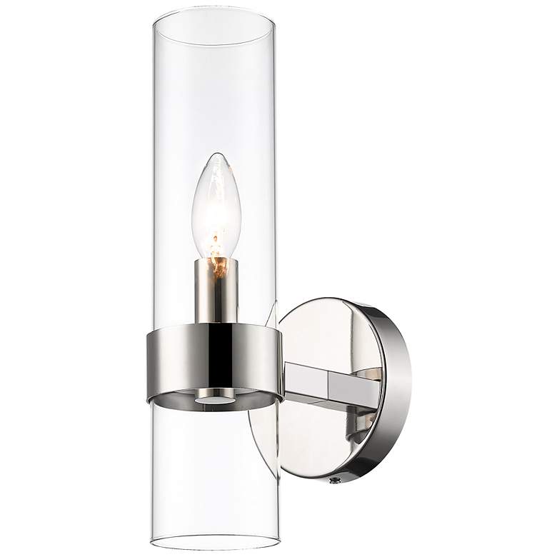 Image 2 Datus 13" High Polished Nickel Wall Sconce