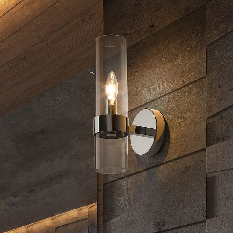 Image 1 Datus 13" High Polished Nickel Wall Sconce
