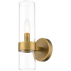 Datus 13" High Rubbed Brass Wall Sconce
